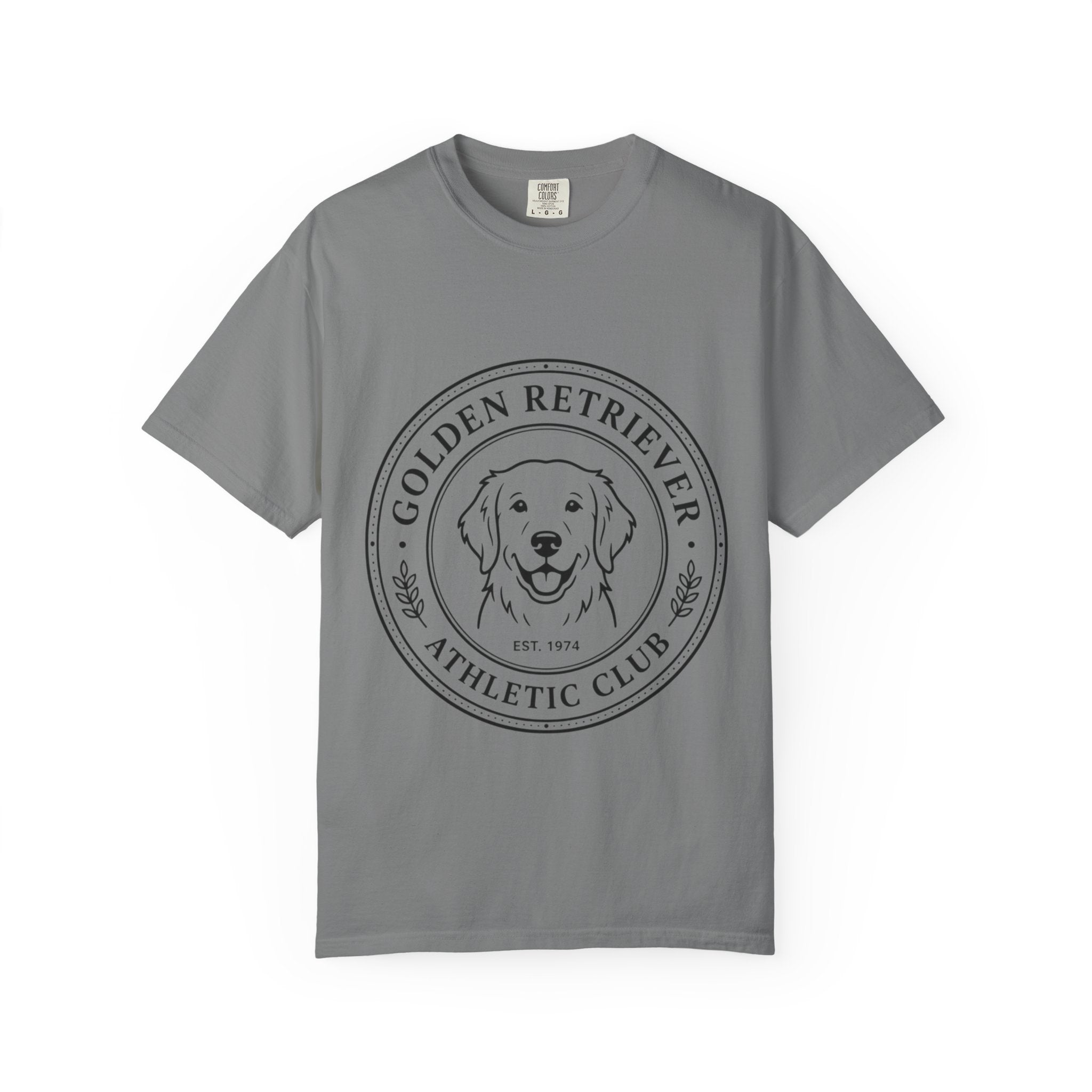 Vintage Golden Retriever Athletic Club T-Shirt, Retro Dog  Mom tee, Premium Comfort Colors.