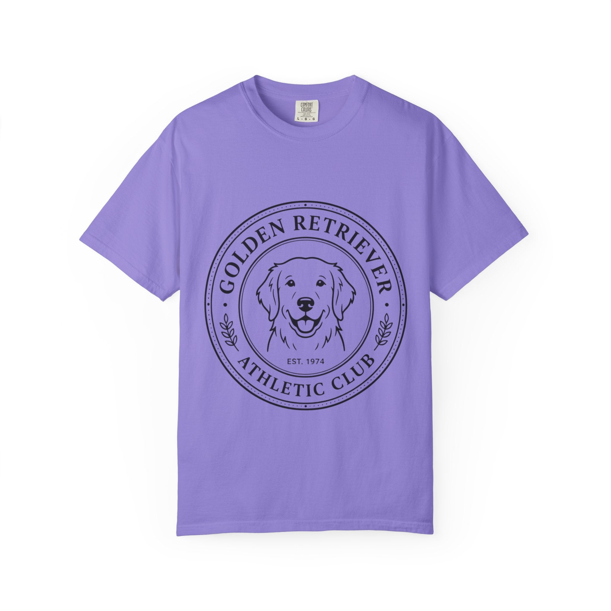 Vintage Golden Retriever Athletic Club T-Shirt, Retro Dog  Mom tee, Premium Comfort Colors.