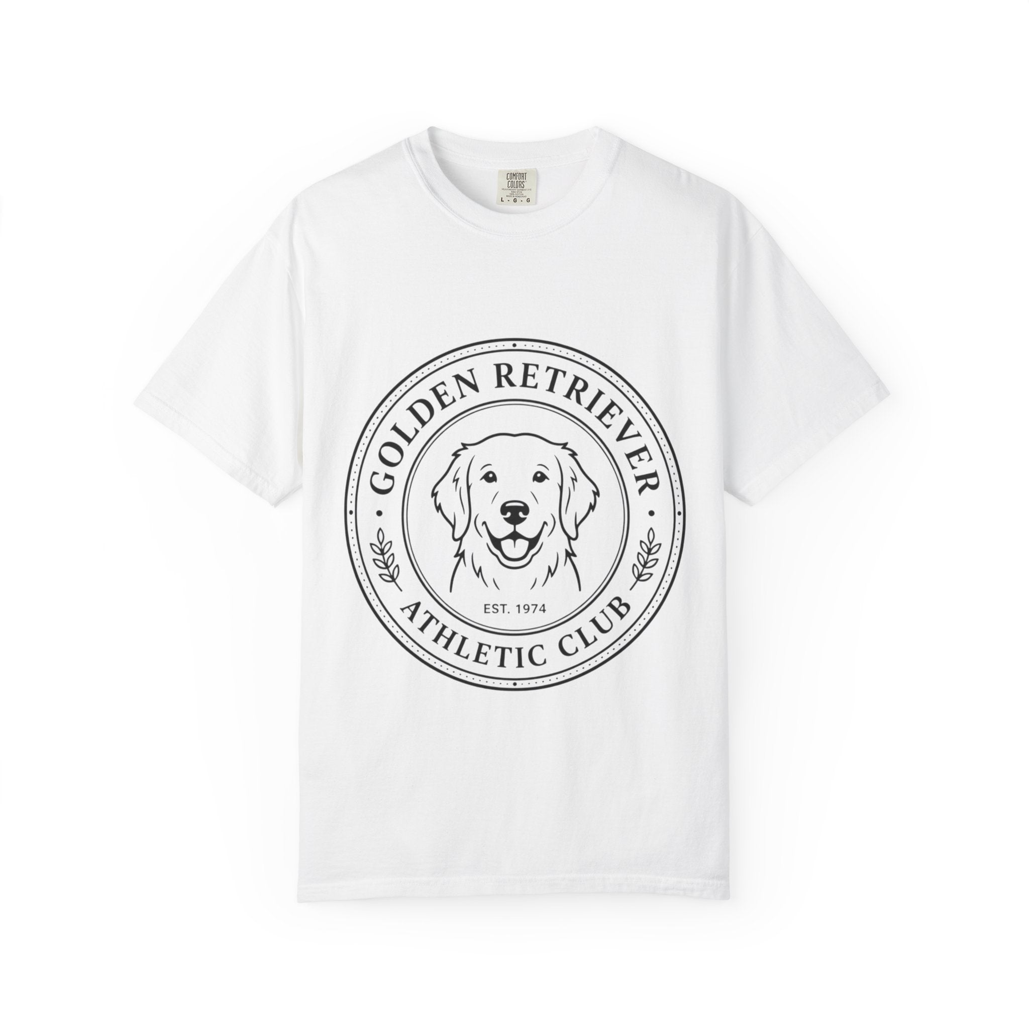 Vintage Golden Retriever Athletic Club T-Shirt, Retro Dog  Mom tee, Premium Comfort Colors.