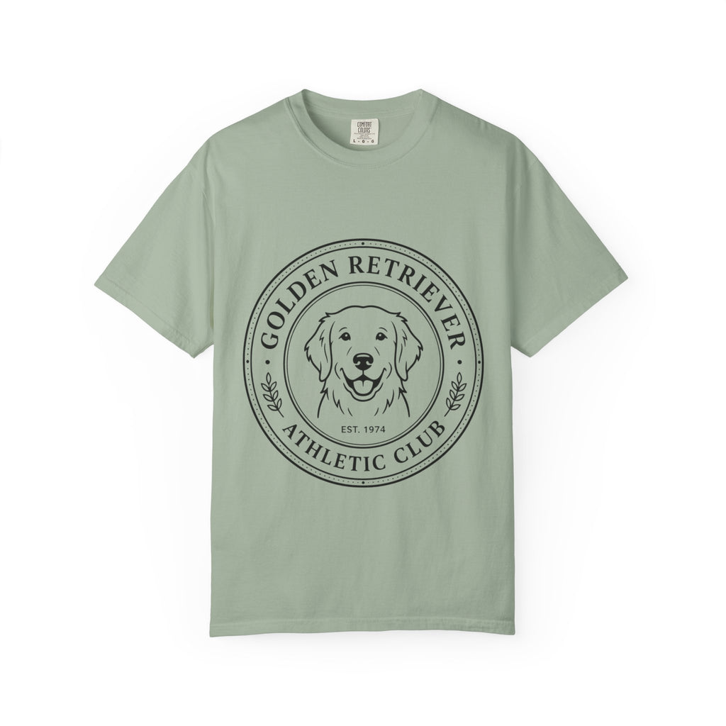 Vintage Golden Retriever Athletic Club T-Shirt, Retro Dog  Mom tee, Premium Comfort Colors.