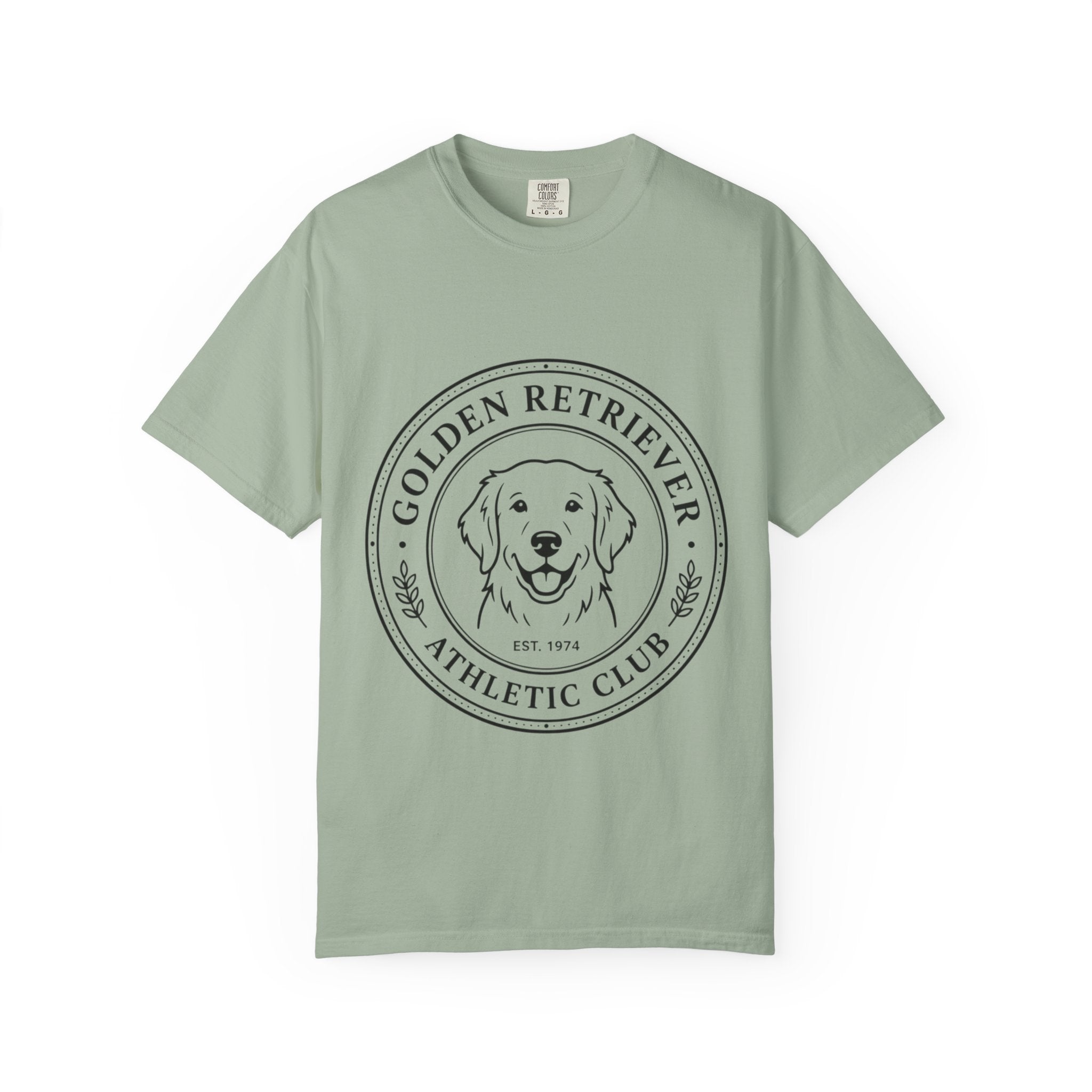 Vintage Golden Retriever Athletic Club T-Shirt, Retro Dog  Mom tee, Premium Comfort Colors.