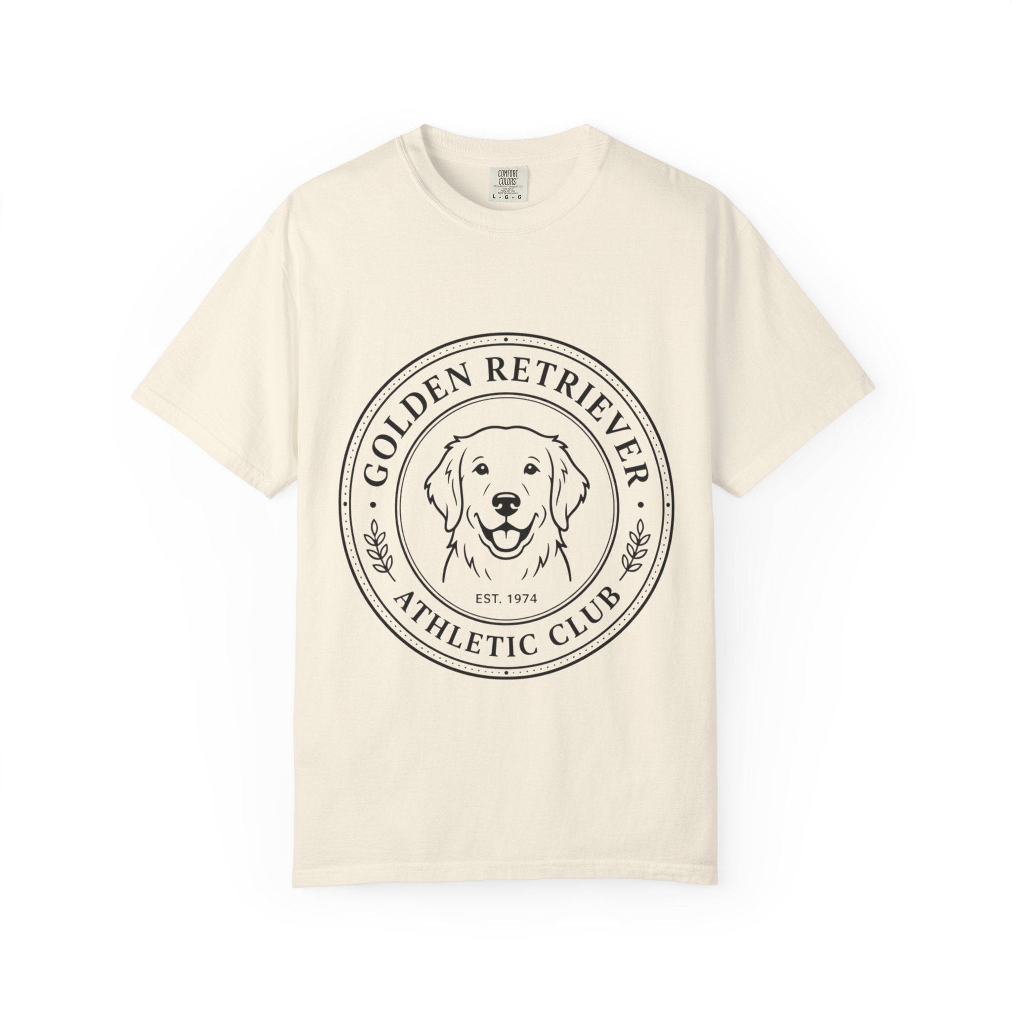 Vintage Golden Retriever Athletic Club T-Shirt, Retro Dog  Mom tee, Premium Comfort Colors.