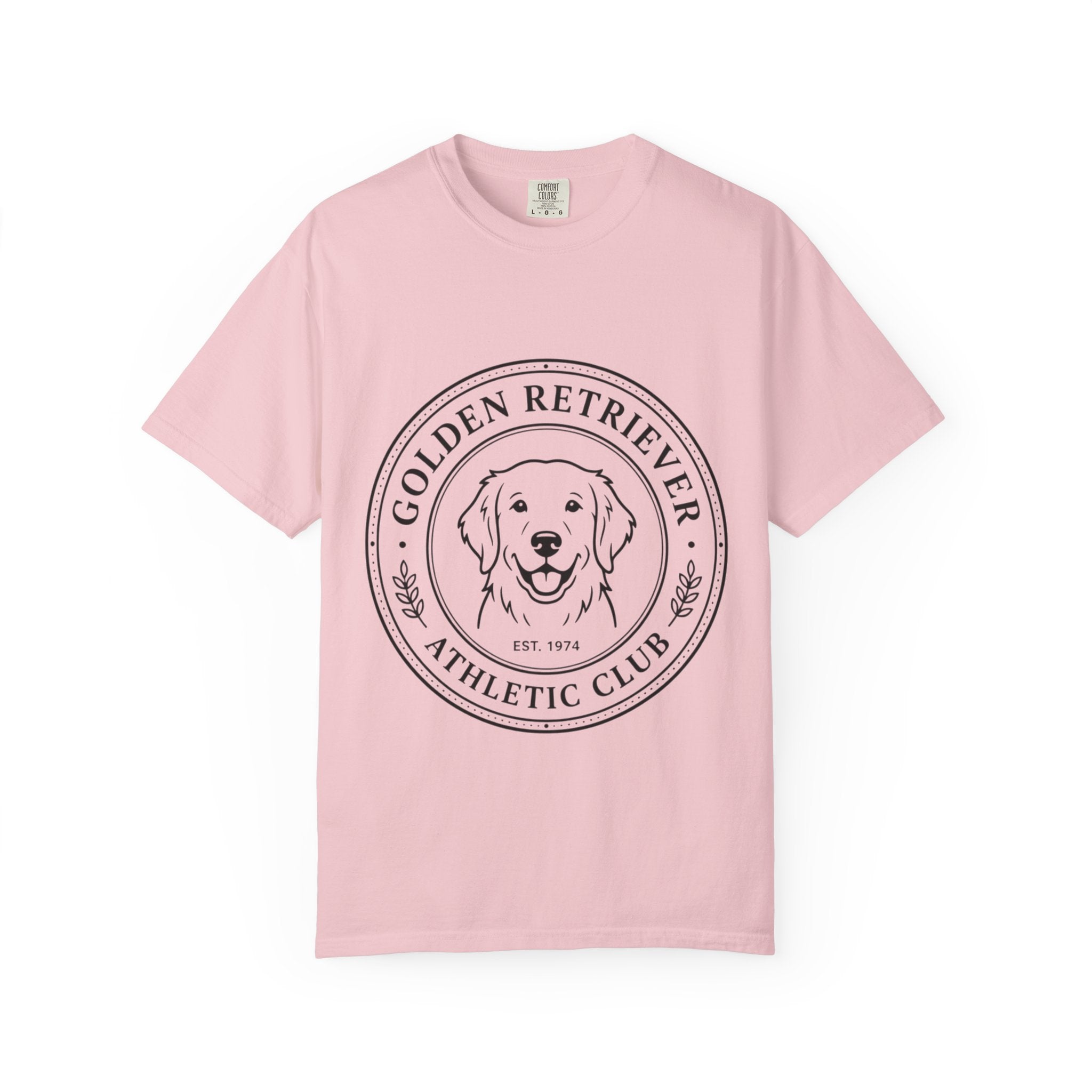 Vintage Golden Retriever Athletic Club T-Shirt, Retro Dog  Mom tee, Premium Comfort Colors.